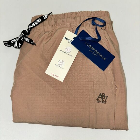 Aeropostale Sport Womens Pants Large Athletic Joggers Brown Drawstring NWT - Picture 10 of 10